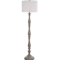 Kirklands Home Gray Traditional Spindle Floor Lamp White Discount