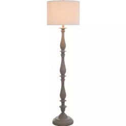 Kirklands Home Gray Traditional Spindle Floor Lamp White Discount