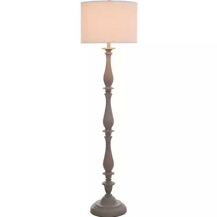 Kirklands Home Gray Traditional Spindle Floor Lamp White Discount