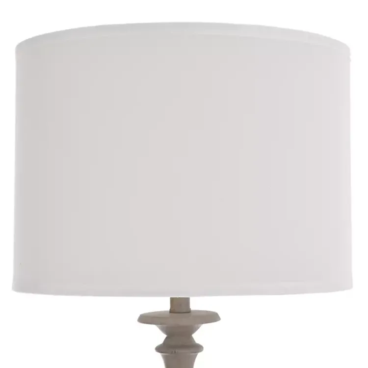 Kirklands Home Gray Traditional Spindle Floor Lamp White Discount