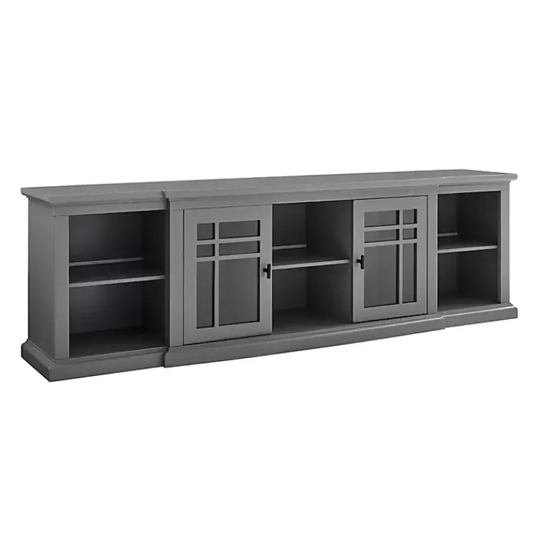 Kirklands Home Transitional Breakfront 2-Door Media Console Gray