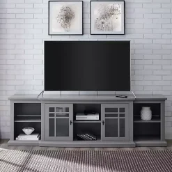 Kirklands Home Transitional Breakfront 2-Door Media Console Gray