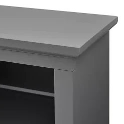 Kirklands Home Transitional Breakfront 2-Door Media Console Gray