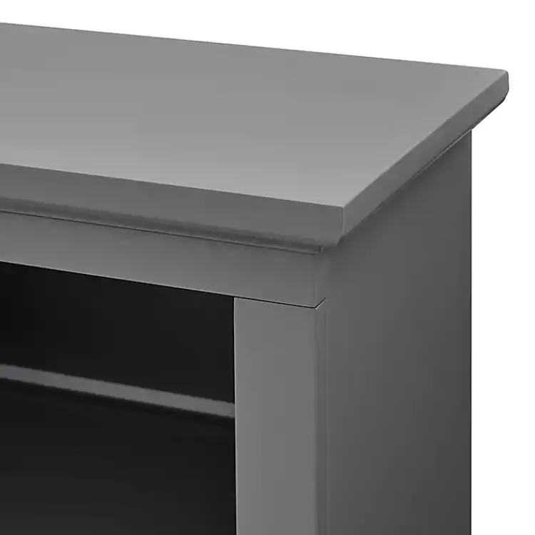 Kirklands Home Transitional Breakfront 2-Door Media Console Gray