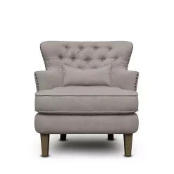 Kirklands Home Tufted Armchair with Lumbar Pillow Gray Hot