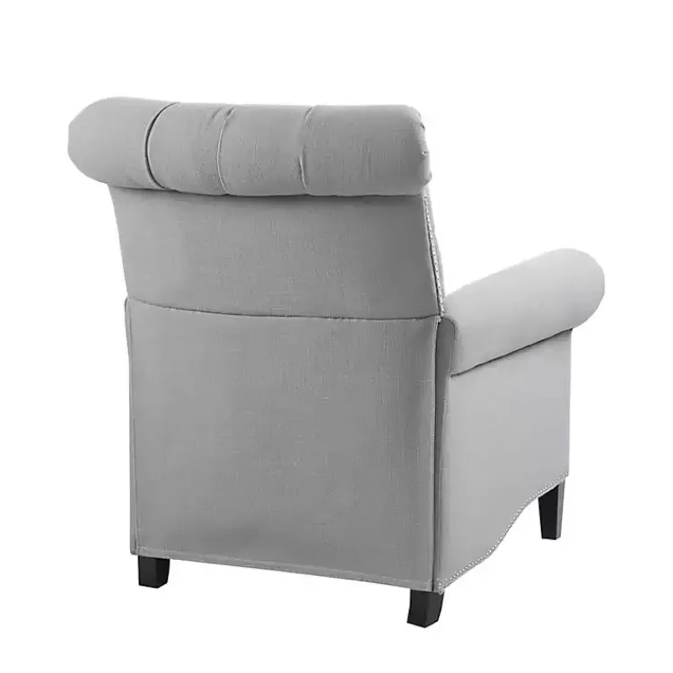 Kirklands Home Tufted Back Nailhead Trim Recliner Armchair Gray Online