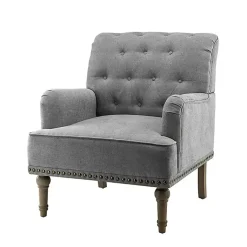 Kirklands Home Tufted Britt Accent Chair Gray Discount