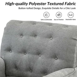 Kirklands Home Tufted Britt Accent Chair Gray Discount
