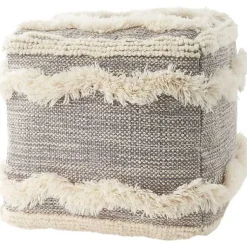 Poufs & Floor Cushions>Kirklands Home Tufted Chevron Cube Pouf Gray