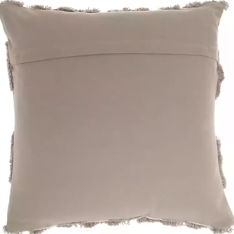Pillows>Kirklands Home Tufted Diagonal Checkers Throw Pillow Gray