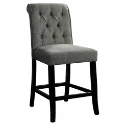 Kirklands Home Tufted Landon Counter Stools, Set of 2 Gray Clearance
