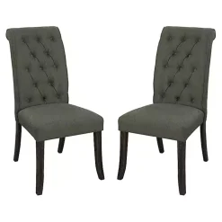 Kirklands Home Tufted Landon Dining Chairs, Set of 2 Gray Discount