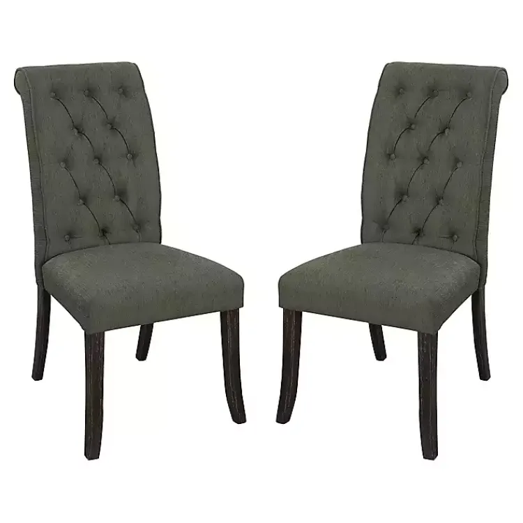 Kirklands Home Tufted Landon Dining Chairs, Set of 2 Gray Discount