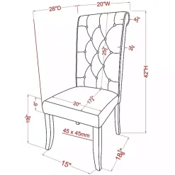 Kirklands Home Tufted Landon Dining Chairs, Set of 2 Gray Discount