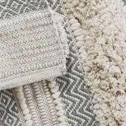 Kirklands Home Tufted Stripes Woven Bath Mat Gray Online