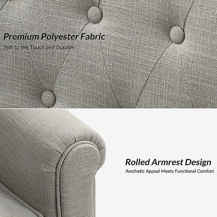Kirklands Home Tufted Swivel Armchair Gray Sale