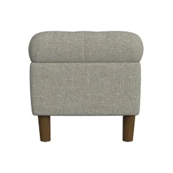 Kirklands Home Tufted Upholstered Storage Bench Gray Clearance