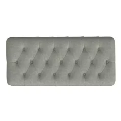 Kirklands Home Tufted Upholstered Storage Bench Gray Clearance