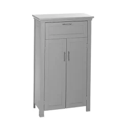 Kirklands Home Two-Door Top Shelf Cabinet Gray