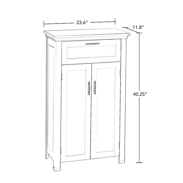 Kirklands Home Two-Door Top Shelf Cabinet Gray
