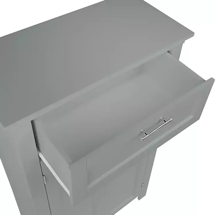 Kirklands Home Two-Door Top Shelf Cabinet Gray