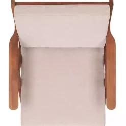 Kirklands Home Upholstered Acacia Wood Outdoor Chair Gray Hot