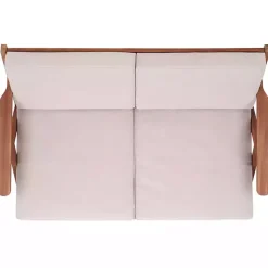 Kirklands Home Upholstered Acacia Wood Outdoor Loveseat Gray Sale