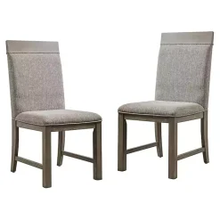 Kirklands Home Upholstered Bridgette Dining Chairs, Set of 2 Gray Sale