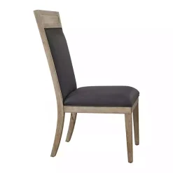 Kirklands Home Upholstered Cane Detailing Dining Chair Gray Outlet