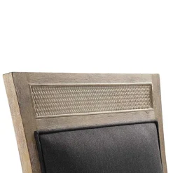 Kirklands Home Upholstered Cane Detailing Dining Chair Gray Outlet