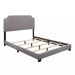 Kirklands Home Upholstered Channing King Bed Gray Outlet
