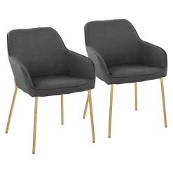 Kirklands Home Upholstered Daniella Dining Chairs, Set of 2 Gray Best