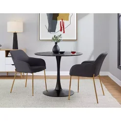 Kirklands Home Upholstered Daniella Dining Chairs, Set of 2 Gray Best