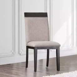 Kirklands Home Upholstered Erin Dining Chairs, Set of 2 Gray New