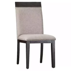 Kirklands Home Upholstered Erin Dining Chairs, Set of 2 Gray New