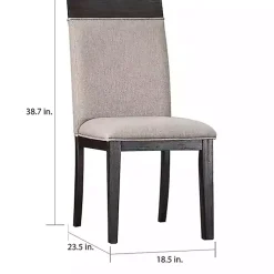 Kirklands Home Upholstered Erin Dining Chairs, Set of 2 Gray New
