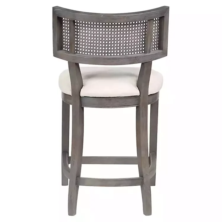 Kirklands Home Gray Upholstered Farmhouse Counter Stool Sale