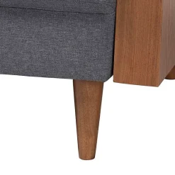 Kirklands Home Upholstered Harley Walnut Sofa Gray Hot