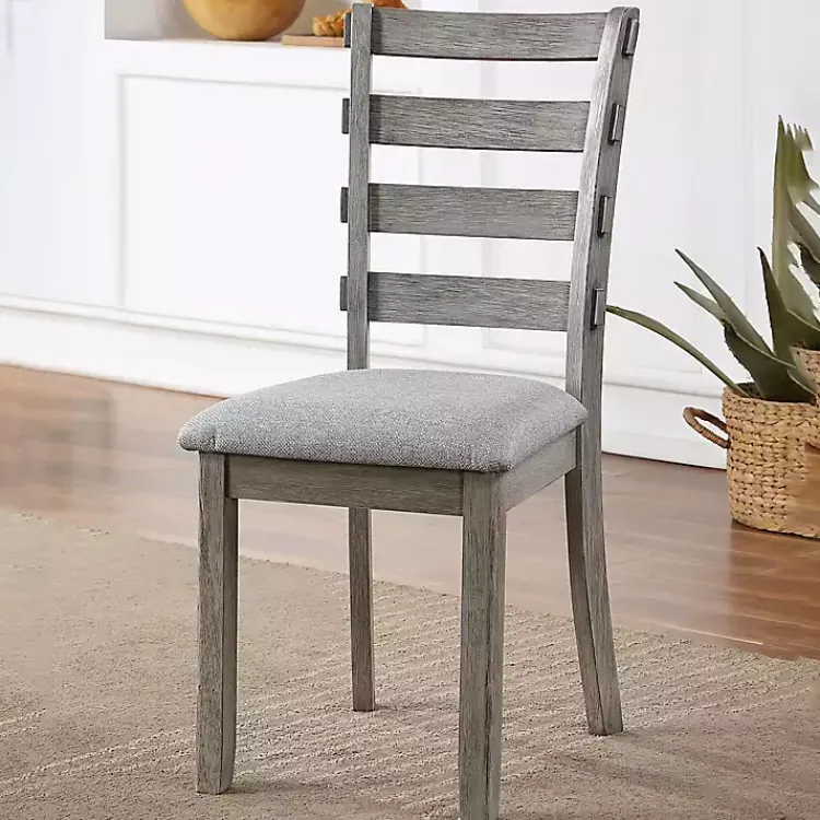 Kirklands Home Upholstered Lucas Dining Chairs, Set of 2 Gray Hot