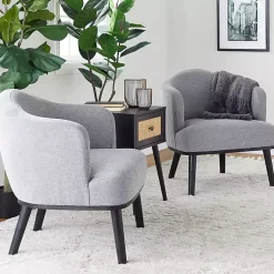Kirklands Home Upholstered Midcentury Modern Accent Chair Gray Sale