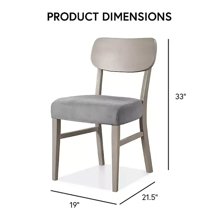 Kirklands Home Upholstered Porter Dining Chairs, Set of 2 Gray Hot