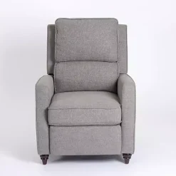 Kirklands Home Upholstered Rowan Push Back Recliner Gray Hot