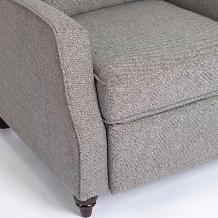 Kirklands Home Upholstered Rowan Push Back Recliner Gray Hot