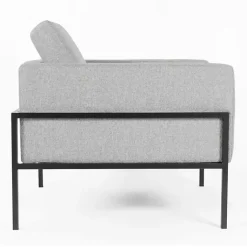 Kirklands Home Upholstered Square Accent Chair Gray