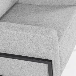 Kirklands Home Upholstered Square Accent Chair Gray