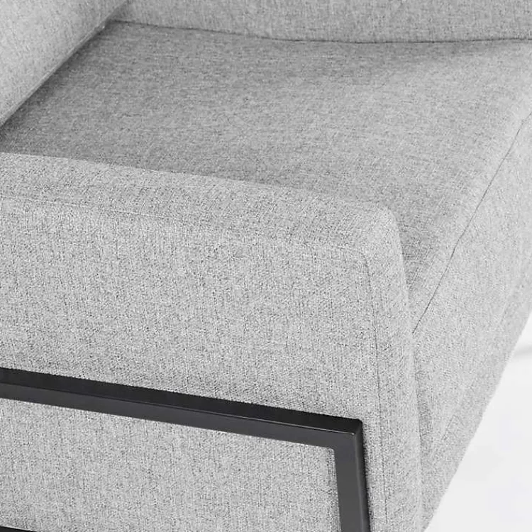 Kirklands Home Upholstered Square Accent Chair Gray
