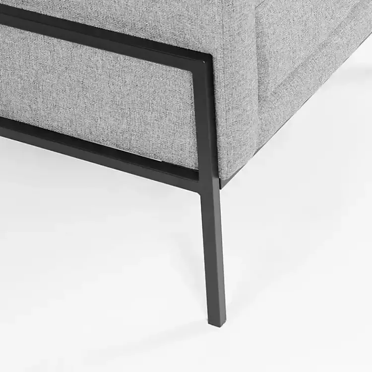 Kirklands Home Upholstered Square Accent Chair Gray