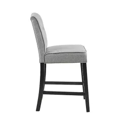 Kirklands Home Upholstered Tufted Button Back Counter Stool Gray Discount