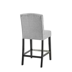 Kirklands Home Upholstered Tufted Button Back Counter Stool Gray Discount
