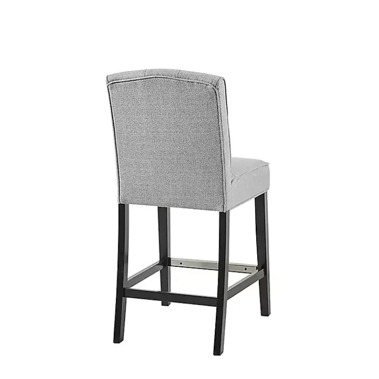 Kirklands Home Upholstered Tufted Button Back Counter Stool Gray Discount